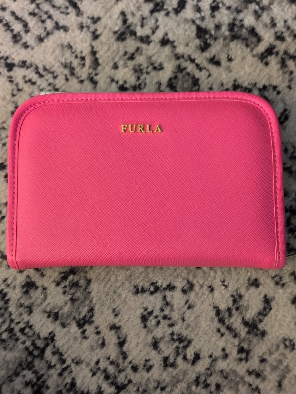 Furla Hot Pink Saffiano Leather Case